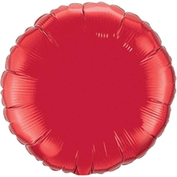 Mayflower Distributing 18 in. Ruby Red Round Foil Balloon, 5PK 16877